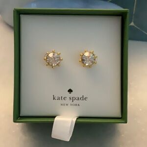 ♠️ Kate Spade New York Flying Colors Bezel Studs Earrings Clear